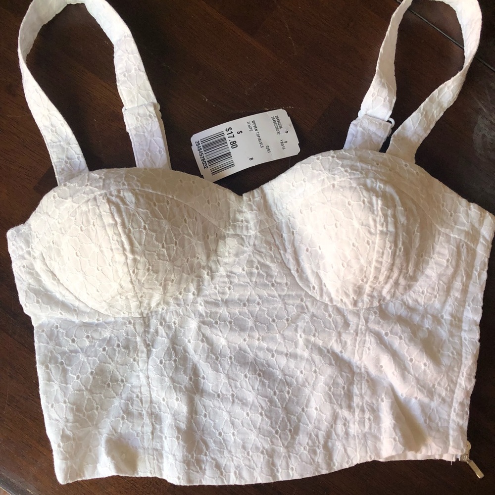 Forever 21 white crop top
